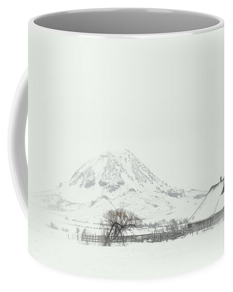 Snow Coffee Mug featuring the photograph Snowy Sunrise by Fiskr Larsen