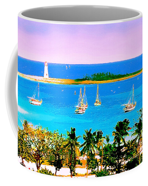 Boats Coffee Mug featuring the painting Snug Harbor by CHAZ Daugherty