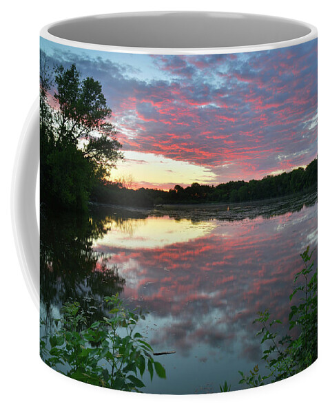 Snug Harbor Coffee Mug featuring the photograph Snug Harbor Sunrise Reflection by Ray Mathis