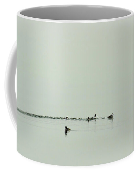 Bucephala Albeola Coffee Mug featuring the photograph So Far Away by Rebecca Sherman