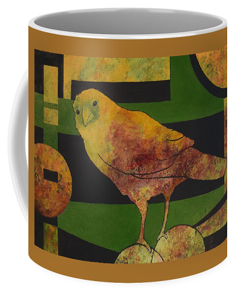 Raven Coffee Mug featuring the painting So Says the Raven by Nancy Jolley