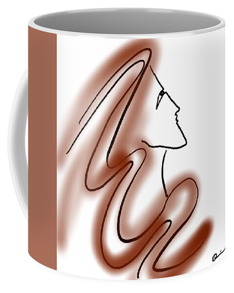 Brunette Coffee Mug featuring the digital art Soft by Jeffrey Quiros