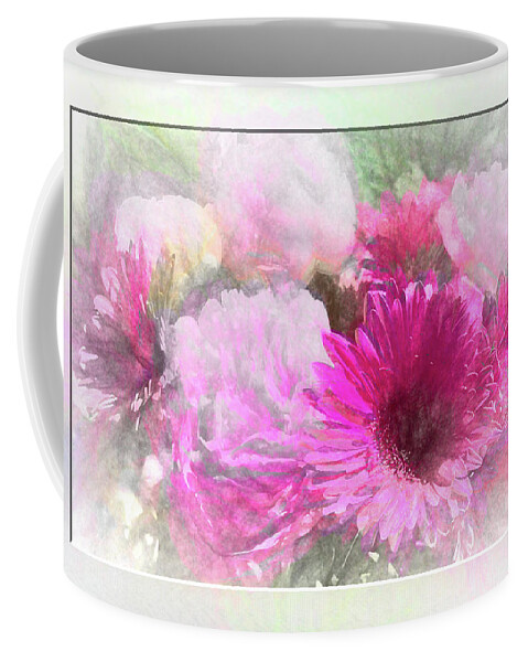Flower Impressions Coffee Mug featuring the photograph Soft Pink Gerbera by Natalie Rotman Cote