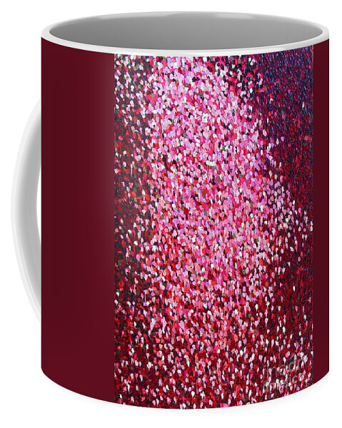 Red Coffee Mug featuring the painting Soft Red Trust by Dean Triolo