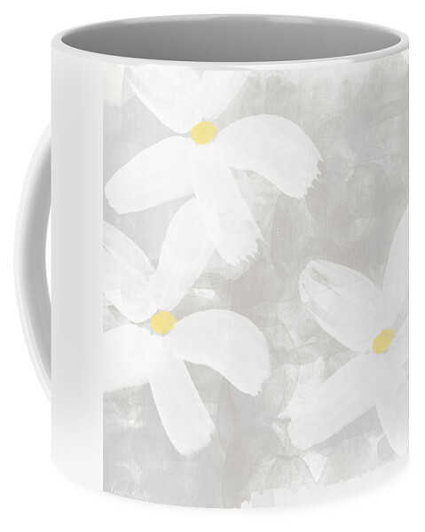 Flowers Coffee Mug featuring the painting Soft White Flowers by Linda Woods