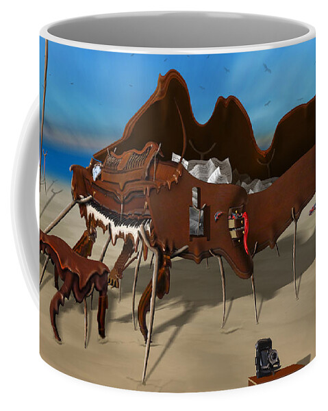 Surrealism Coffee Mug featuring the photograph Softe Grand Piano SE sq by Mike McGlothlen