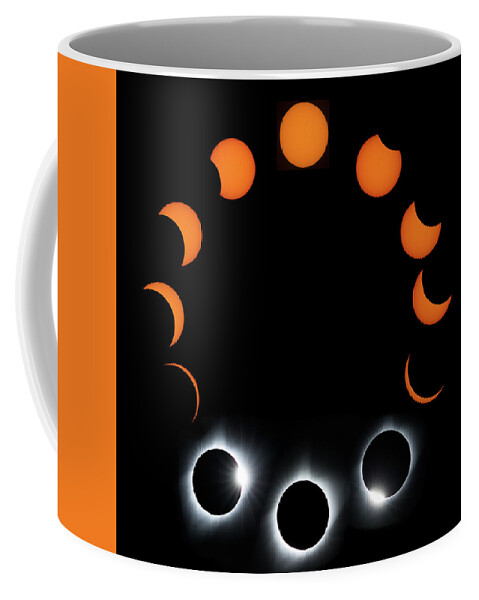 Eclipse Coffee Mug featuring the photograph Solar Eclipse in the Round by Tony Hake