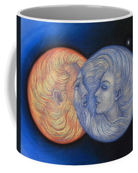 Solar Eclipse Coffee Mug featuring the painting Solar Eclipse by Sue Halstenberg
