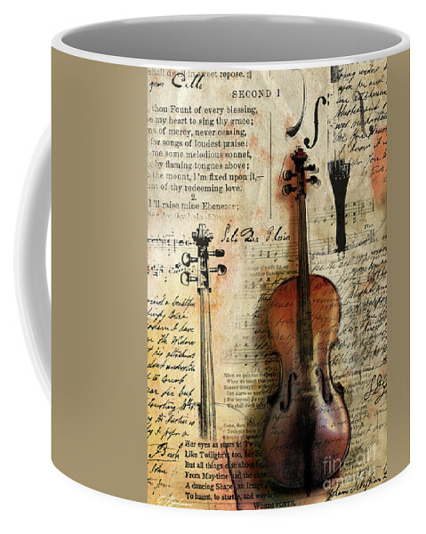 Cello Digital Art Coffee Mug featuring the digital art Soli Deo Gloria by Gary Bodnar