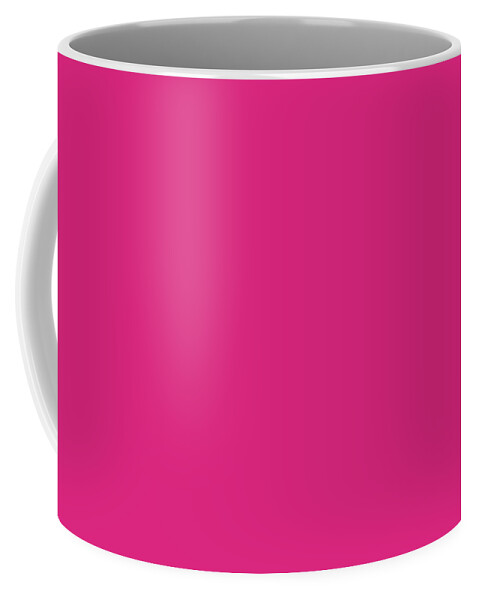 Solid Colors Coffee Mug featuring the digital art Solid Fuchsia Color by Garaga Designs
