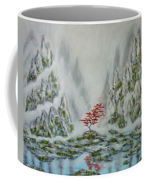 Solitude Coffee Mug featuring the painting Solitude by Amelie Simmons