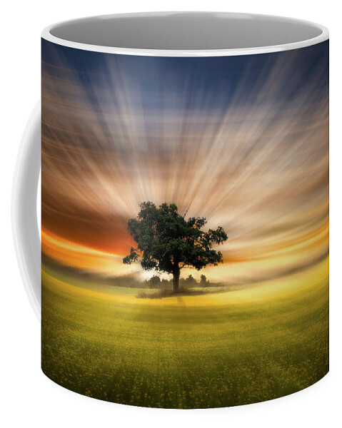 Carolina Coffee Mug featuring the photograph Solitude At Sunset Dreamscape by Debra and Dave Vanderlaan