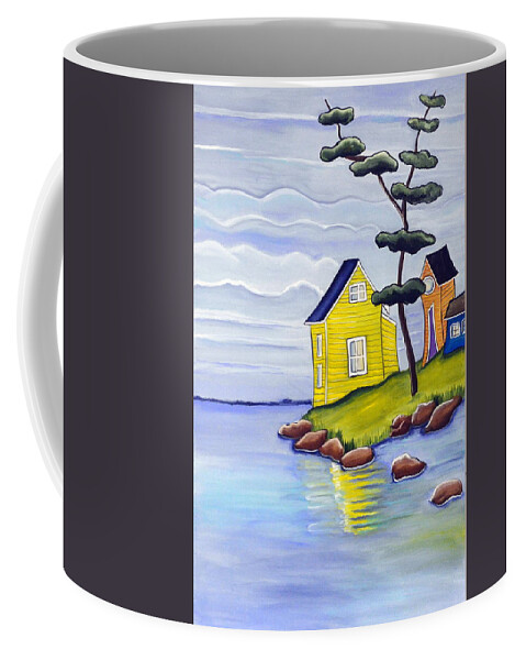 Abstract Coffee Mug featuring the painting Solitude by Heather Lovat-Fraser
