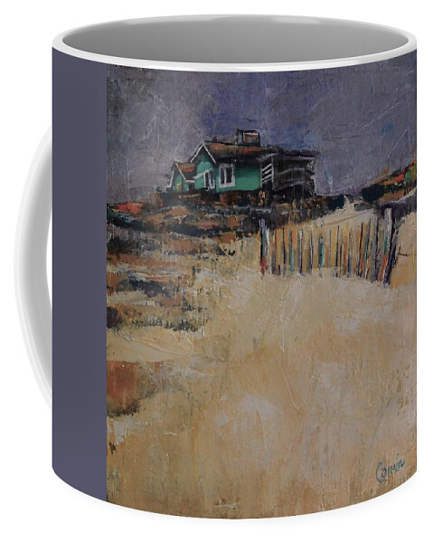 Beach Coffee Mug featuring the painting Some Day I Want To Live Here by Jean Cormier