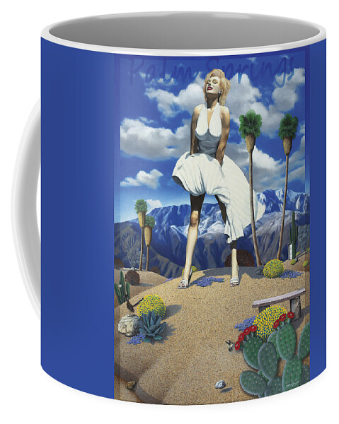 Marilyn Coffee Mug featuring the painting Some Like it Hot by Snake Jagger