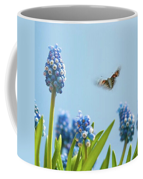 Insectsofinstagram Coffee Mug featuring the photograph Something In The Air: Peacock by John Edwards