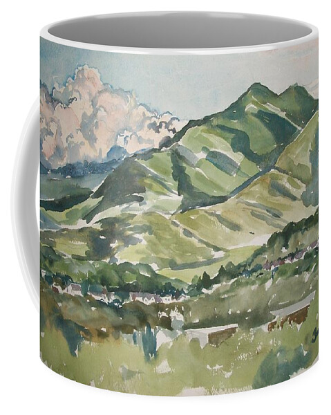 Mountains Coffee Mug featuring the painting Somewhere in the Blue Ridge SOLD by Judith Young