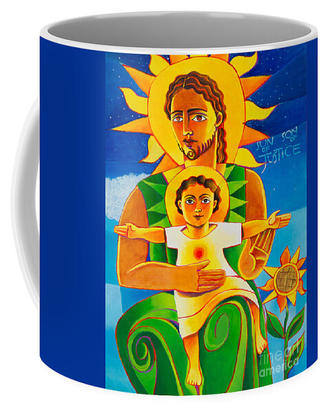 Son Of Justice Coffee Mug featuring the painting Son of Justice - MMSJU by Br Mickey McGrath OSFS