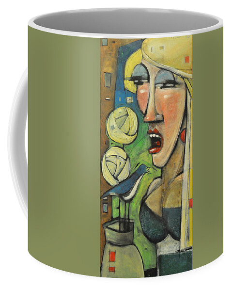 Woman Coffee Mug featuring the painting Songbirds by Tim Nyberg