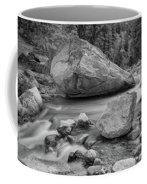 Creeks Coffee Mug featuring the photograph Soothing Colorado Monochrome Wilderness by James BO Insogna