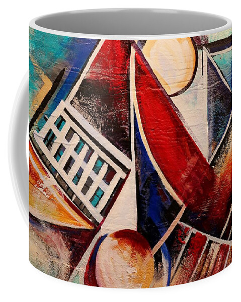 Abstract Coffee Mug featuring the painting South of the Border by Carole Sluski