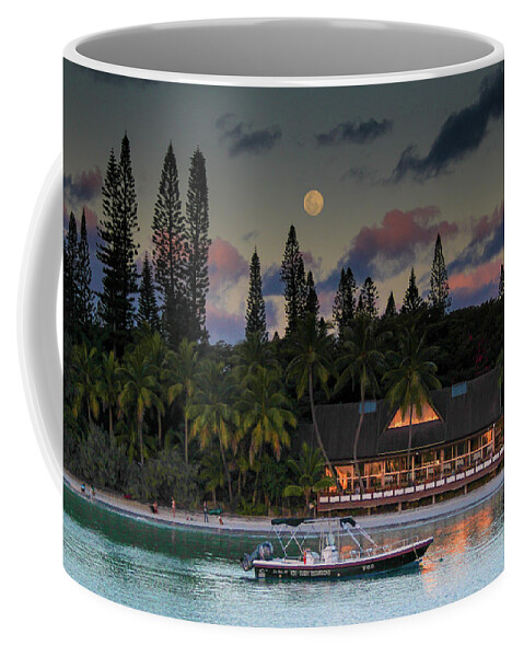 Beach Coffee Mug featuring the photograph South Pacific Moonrise by Steve Darden