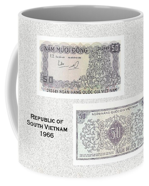 Currency Coffee Mug featuring the photograph South Vietnamese 50 Dong Note by Charles Robinson