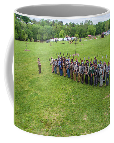 Cannon Coffee Mug featuring the photograph Southern Army by Star City SkyCams