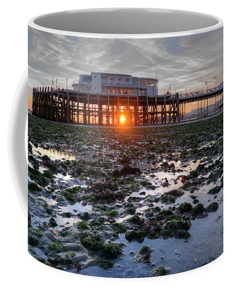 Worthing Coffee Mug featuring the photograph Southern Pavilion Glow by Hazy Apple