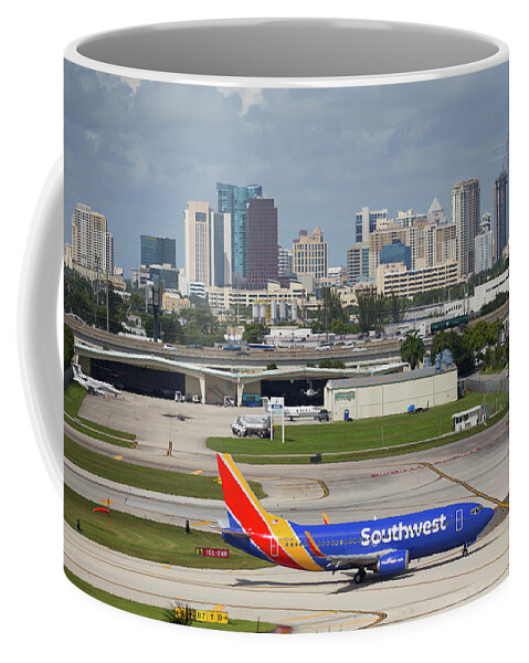 Southwest Coffee Mug featuring the photograph Southwest @ Fort Lauderdale by Dart Humeston