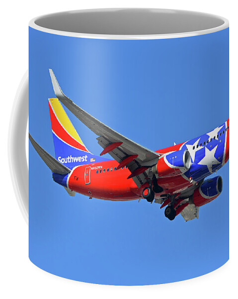 Airplane Coffee Mug featuring the photograph Southwest 737-7H4 N922WN Tennessee One Phoenix Sky Harbor November 28 2017 by Brian Lockett
