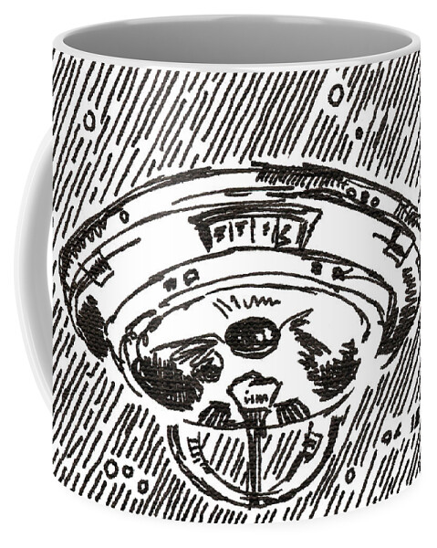 Space Coffee Mug featuring the drawing Space 2 2015 - ACEO by Joseph A Langley