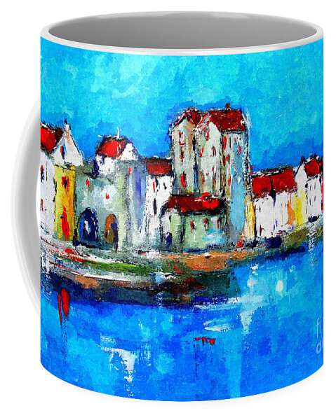 Galway Coffee Mug featuring the painting Paintings Of Galway Ireland Wall Art Galway Ireland Galway by Mary Cahalan Lee - aka PIXI