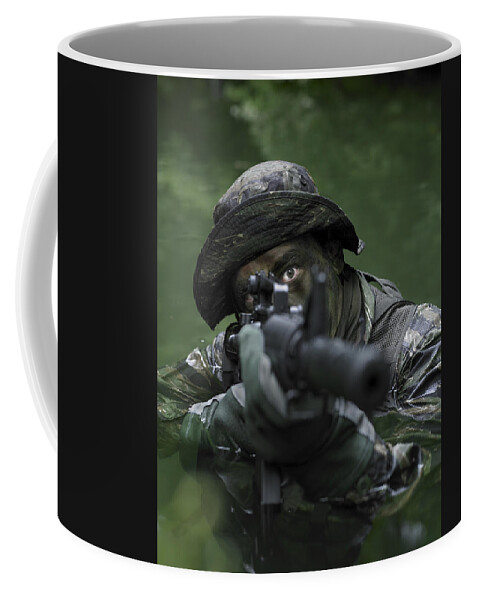 Special Operations Forces Coffee Mug featuring the photograph Special Operations Forces Soldier by Tom Weber