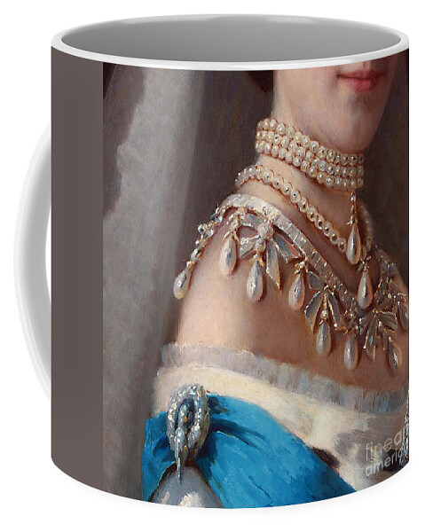 Historical Fashion Royal Jewels On Empress Of Russia Detail Coffee Mug For Sale By Tina Lavoie