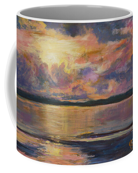 Sunset Coffee Mug featuring the painting Spectacular Sunset by B Rossitto