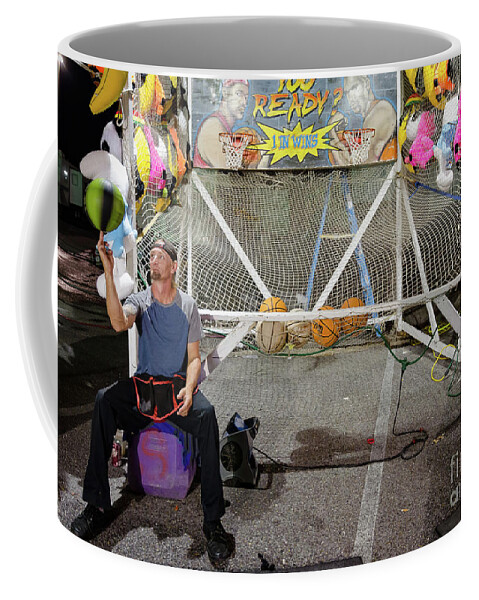 Hoops Coffee Mug featuring the photograph Spinning His Time by Kathleen K Parker
