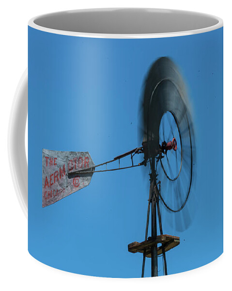 Nevada Coffee Mug featuring the photograph Spinning Windmill Belmont Nevada by Lawrence S Richardson Jr