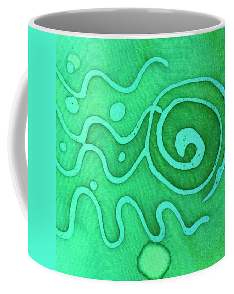 Abstract Coffee Mug featuring the painting Spiral Doodle by Barbara Pease