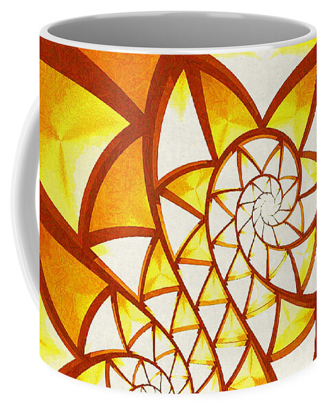 Spiral Coffee Mug featuring the digital art Spiral by Lora Battle