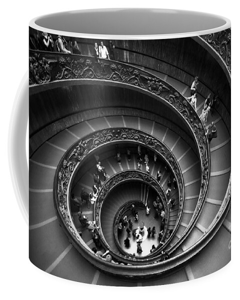 Rome People Coffee Mug featuring the photograph Spiral Stairs Horizontal by Stefano Senise