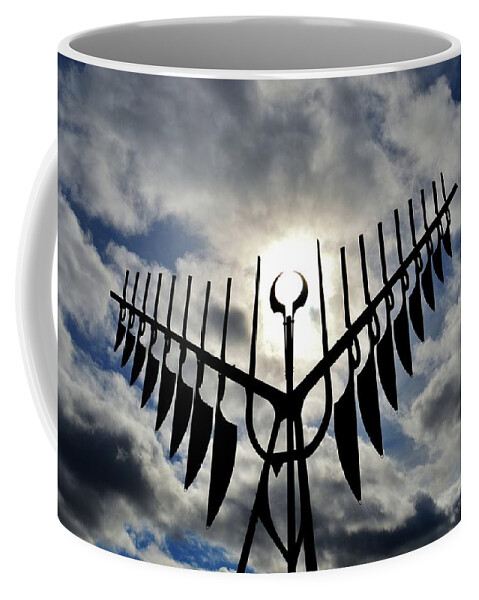 Abstract Coffee Mug featuring the photograph Spirit Catcher Against The Sky by Lyle Crump