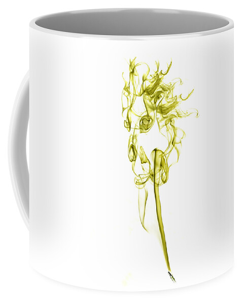 Smoke Coffee Mug featuring the photograph Ghostly Smoke - Yellow by Nick Bywater