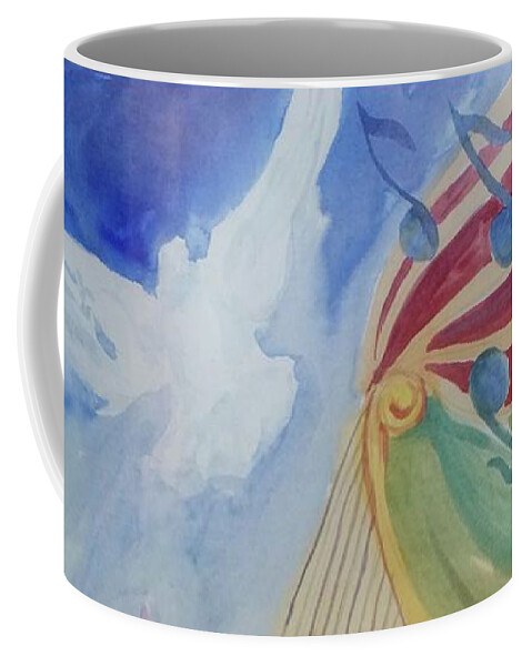 Worship Art Coffee Mug featuring the painting Spirit of Praise by Genie Morgan