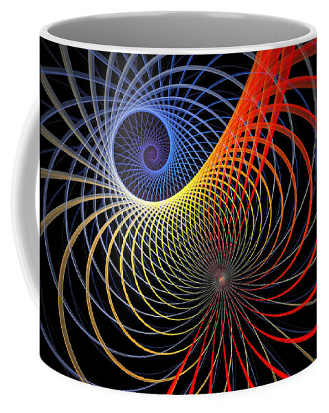 Digital Art Coffee Mug featuring the digital art Spirograph by Amanda Moore