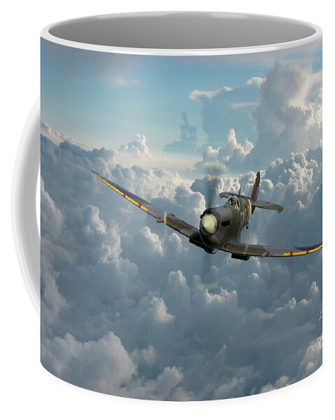Spitfire Bs435 Coffee Mug featuring the digital art Spitfire BS435 by Airpower Art