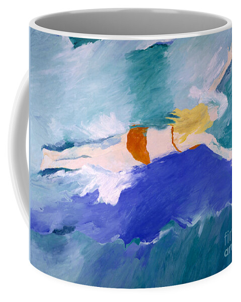 Water Coffee Mug featuring the painting Splash by Lisa Baack