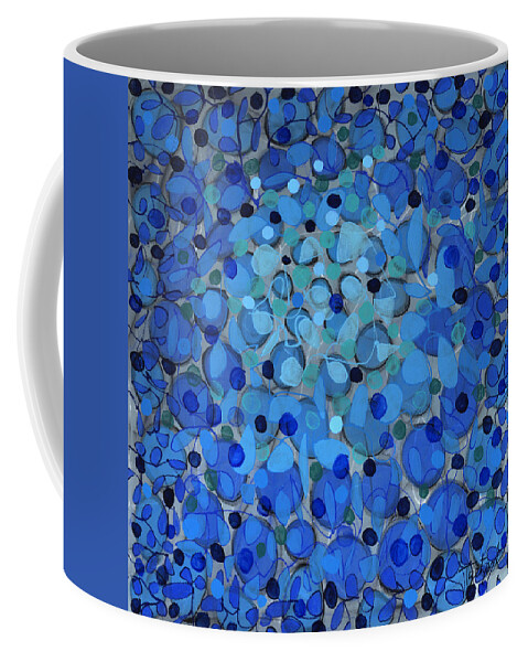 Abstract Coffee Mug featuring the painting Splash Three by Lynne Taetzsch