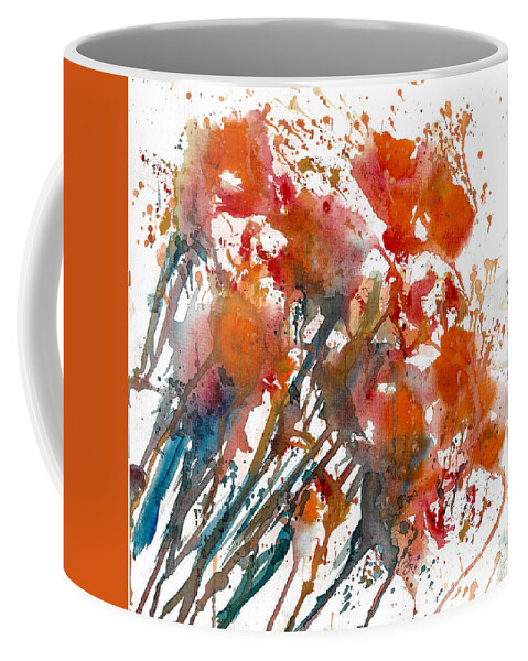 #creativemother Coffee Mug featuring the painting Splatter Blooms by Francelle Theriot