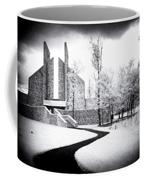 Infrared Coffee Mug featuring the photograph Split Towers by Paul W Faust - Impressions of Light
